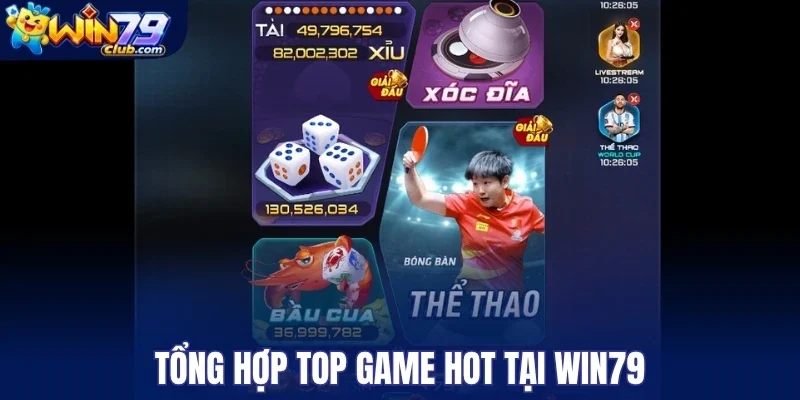 Tổng hợp top game hot tại Win79
